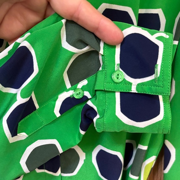 Trina Turk silk sunglasses print Midi Dress - Picture 6 of 9